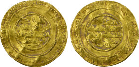 FATIMID: al-Zahir, 1021-1036, AV dinar (4.17g), Filastin, AH427, A-714.3, Nicol-1507 (type F1, only 2 cited), mint and date in reverse margin, wavy pl...