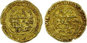ZURAY'ID: Muhammad b. Saba', 1138-1155, AV dinar (2.33g), 'Adan, AH542, A-1080, citing the ruler as Muhammad al-Mutawwij, plus the deceased Fatimid Im...