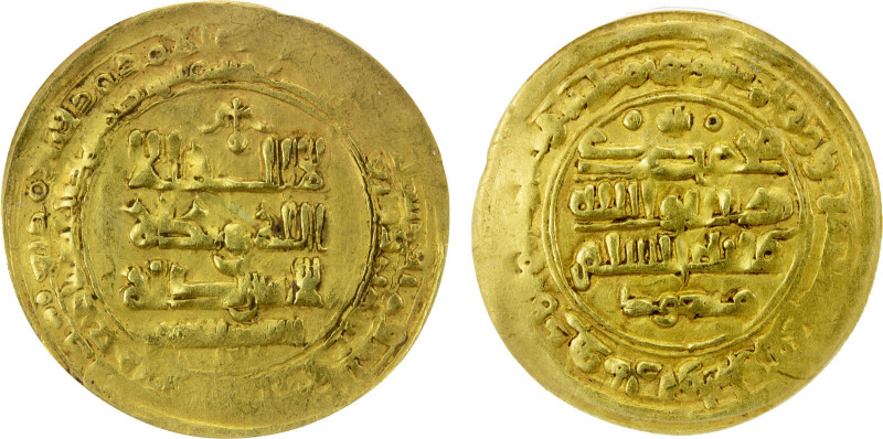 GHAZNAVID: Mas'ud I, 1030-1041, AV dinar, Ghazna, AH423, A-1619, some weakness, ...