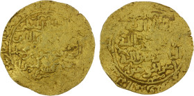 GHORID: Mahmud b. Muhammad, 1206-1212, AV broad dinar (5.11g) (Dawar), DM, A-1783.2, rule cited as shihab al-dunya wa'l-din abu 'l-fath mahmud bin muh...