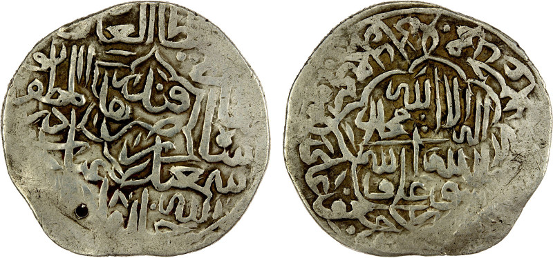 SAFAVID: Isma'il I, 1501-1524, AR ½ shahi (4.67g), Qandahar, AH(92)8, A-2585F, d...