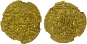 SAFAVID: Tahmasp I, 1524-1576, AV mithqal (4.66g), Tabriz, AH930, A-2590, date in the lower corner of the reverse square, NGC graded AU53, R.

Estim...