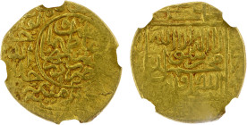 SAFAVID: Tahmasp I, 1524-1576, AV heavy ashrafi (3.89g), Qumm, AH93(8), A-A2593, Dauwe-243a (same dies), mint name above the word darb in the obverse ...