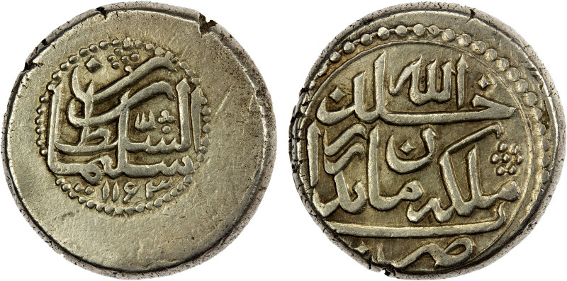 SAFAVID: Sulayman II, 1750, AR 6 shahi (6.91g), Mazandaran, AH1163, A-2700, Zeno...