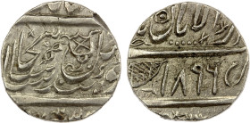 SIKH EMPIRE: AR broad rupee (11.14g), Multan, VS1896, KM-86, Herrli-11.03.04, 24.5mm; it has been suggested that the VS1896 broad flan rupees might ha...