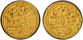 BENGAL PRESIDENCY: AV mohur (12.08g), Murshidabad, AH1184 year 11, KM-94.2, East India Company issue in the name of Shah Alam II, an attractive exampl...