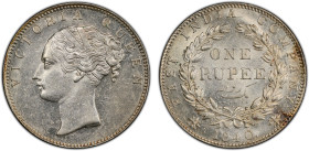BRITISH INDIA: Victoria, Queen, 1837-1876, AR rupee, 1840(b), KM-457.3, S&W-2.20, East India Company issue, continuous legend, dot after date, an attr...