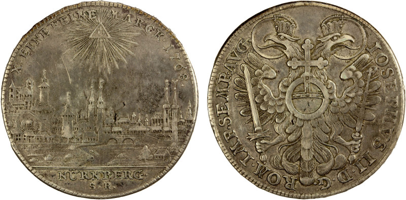 NUREMBERG: Free Imperial City, AR thaler, 1768, Dav-2495, KM-350. Cr-81, in the ...