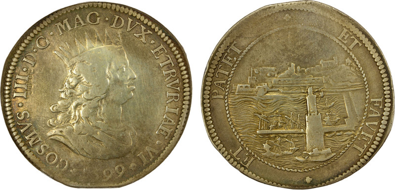 TUSCANY: Cosimo III de' Medici, 1670-1723, AR tallero, 1699, Dav-4215, Livorno M...