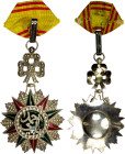 TUNISIA: Orders: Ahmad Pasha Bey, 1929-1942, Order of Glory (Nishan Iftikar), Werlich-1254, Barac-128, 57mm, 3rd Class neck badge of a Commander, 10-p...