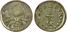 COLOMBIA: Estados Unidos, AR ¼ decimo, 1871, KM-143.2a, unusually high grade with much luster, AU, R.

Estimate: USD 250 - 350