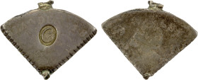 CURAÇAO: Willem I, 1815-1840, AR ¼ gulden (2.61g), ND (1838), KM-27, "C" within oval incuse countermarked on a quarter section of a Netherlands gulden...
