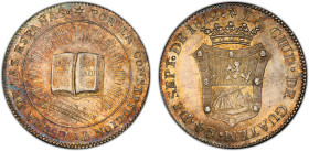 GUATEMALA: Fernando VII, 1808-1821, AR proclamation 2 reales (6.75g), 1812, Fon-7195, Prob-210, 27mm, Adoption of the 1812 Constitution in Guatemala C...