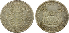 MEXICO: Fernando VI, 1746-1759, AR 4 reales, 1753-Mo, KM-95, assayer MF, slight flan flaw, About EF, ex Almer H. Orr III Collection.

Estimate: USD ...