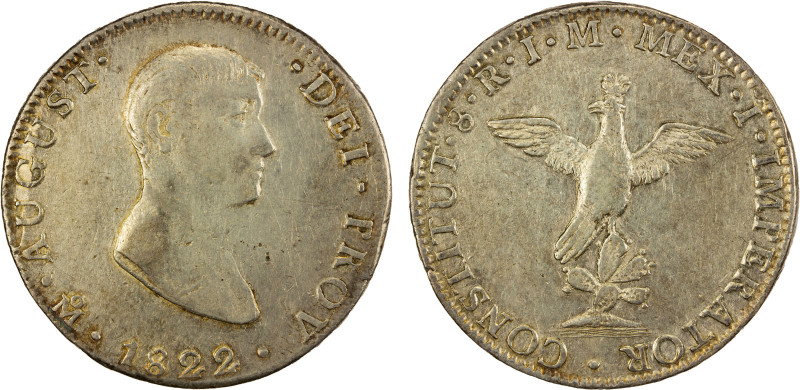 MEXICO: Augustin I Iturbide, 1822-1823, AR 8 reales, 1822-Mo, KM-304, assayer JM...