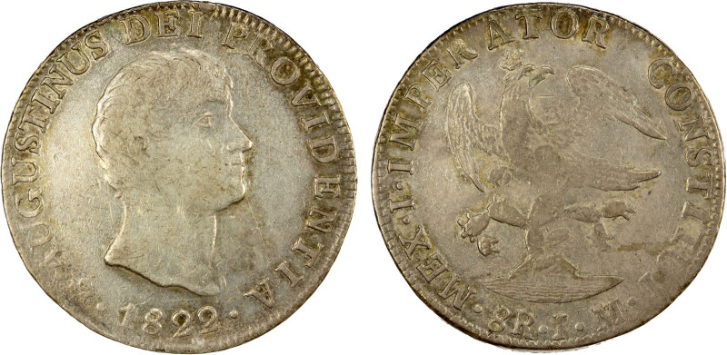 MEXICO: Augustin I Iturbide, 1822-1823, AR 8 reales, 1822-Mo, KM-310, assayer JM...