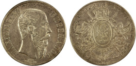 MEXICO: Maximiliano, 1864-1867, AR peso, 1867-Mo, KM-388.1, a few minute scratches on the reverse, EF, ex Almer H. Orr III Collection.

Estimate: US...