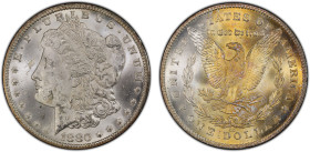 UNITED STATES: AR dollar, 1880/79-CC, KM-110, Morgan type, Reverse of 1878 variety, a lovely mint state example! PCGS graded MS63.

Estimate: USD 60...