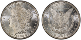 UNITED STATES: AR dollar, 1883-CC, KM-110, Morgan type, a lovely mint state example! PCGS graded MS63.

Estimate: USD 250 - 350