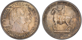 UNITED STATES: AR dollar, 1900, KM-118, Lafayette commemorative, an attractively toned mint state example, PCGS graded MS62. In 1899 the Lafayette Mem...