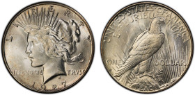 UNITED STATES: AR dollar, 1927-S, KM-150, Peace type, a lovely mint state example! PCGS graded MS63.

Estimate: USD 600 - 800