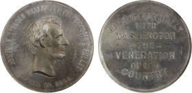UNITED STATES: aluminum medal, 1909, King-250, DeLorey-51, Cunningham-10-440GS, 38mm, "Centennial of Lincoln's Birth" medal by Thomas Elder, ABRAHAM L...