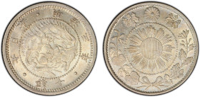 JAPAN: Meiji, 1868-1912, AR 10 sen, year 3 (1870), Y-2, JNDA-01-23, shallow scales variety, a superb lustrous example! PCGS graded MS65.

Estimate: ...