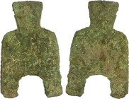 WARRING STATES: State of Liang, 400-300 BC, AE spade money (24.94g), H-3.10, flat-handled spade, an yi yi jin in archaic script, Graded 'Authentic' by...
