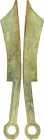 WARRING STATES: State of Yan, 600-400 BC, AE knife money (15.92g), H-4.15v, pointed tip knife money, with wu in archaic script, light encrustation, mi...