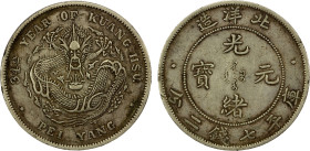 CHIHLI: Kuang Hsu, 1875-1908, AR dollar, Peiyang Arsenal Mint, Tientsin, year 34 (1908), H-73.2, L&M-465, light reverse scratches, EF, ex Dr. Dirk Löe...