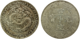KWANGTUNG: Hsuan Tung, 1909-1911, AR dollar, ND (1909-11), Y-206, L&M-138, K-31, couple of small Chinese merchant chopmarks, lightly cleaned, AU, ex S...
