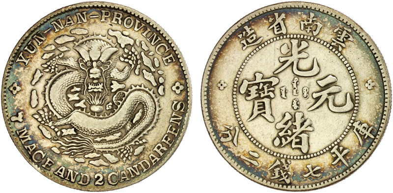 YUNNAN: Kuang Hsu, 1875-1908, AR dollar, ND (1908), Y-254, L&M-418, VF, ex Salva...