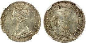 HONG KONG: Victoria, 1841-1901, AR 10 cents, 1885, KM-6.3, an attractive mint state example with shimmering luster, NGC graded MS63.

Estimate: USD ...