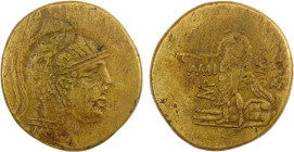 PONTOS: Amisos, AE29 (18.09g), ca. 90-85 BC, HGC-7/238, RG-17, struck under Mithradates VI, helmeted head of Athena right // Perseus standing facing, ...