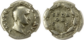 ROMAN EMPIRE: Galba, 68-69 AD, AR denarius (3.28g), Rome, RIC-167, bare head right, IMP SER GALBA AVG // S P Q R / OB / C S within oak wreath, Strike ...