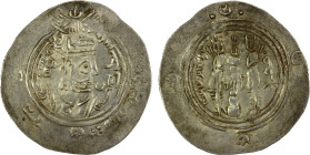 EASTERN SISTAN: Anonymous, 706-726, AR drachm (3.75g), SK (Sijistan), AH88, A-77, Malek-1077/79, standard type, in the name of Khusro, date HShTHShTAT...