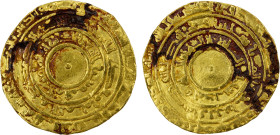FATIMID: al-Mu'izz, 953-975, AV dinar (3.70g), al-Mansuriya, AH343, A-697, Nicol-391, some light adhesions, slightly clipped, F-VF.

Estimate: USD 2...