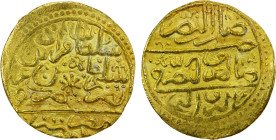 OTTOMAN EMPIRE: Murad III, 1574-1595, AV sultani (2.73g), Misr, A-1332.2, clipped down to a lighter standard, VF-EF.

Estimate: USD 170 - 200