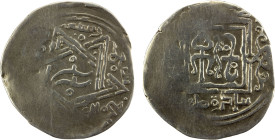 CHAGHATAYID KHANS: Tuqa Timur, 1272-1291, AR dirham (1.99g), Taraz, AH(6)97, A-1985, double F-tamgha in hexagram // S-tamgha & tripod tamgha in square...