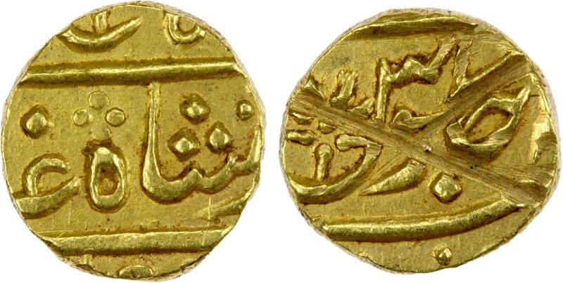 BOMBAY PRESIDENCY: AV rupee (1/15 mohur) (0.73g), Surat, year 46 (off flan), Stv...