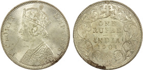 BRITISH INDIA: Victoria, Empress, 1876-1901, AR rupee, 1901-B, KM-492, S&W-6.164. Prid-188, an attractive lustrous example, UNC

Estimate: USD 75 - ...