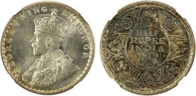 BRITISH INDIA: George V, 1910-1936, AR ½ rupee, 1919(b), KM-522, NGC graded MS65.

Estimate: USD 110 - 150