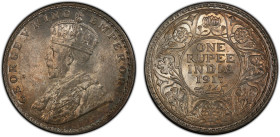 BRITISH INDIA: George V, 1910-1936, AR rupee, 1917(b), KM-524, S&W-8.39, Pud-223, PCGS graded MS64.

Estimate: USD 75 - 100