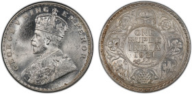 BRITISH INDIA: George V, 1910-1936, AR rupee, 1921(b), KM-524, S&W-8.54, scarce date, PCGS graded MS63+, S.

Estimate: USD 120 - 160