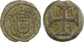 PORTUGUESE INDIA: DIU: João VI, regent, 1799-1816, tin 20 bazarucos (15.80g), 1799, KM-47, superb strike, gorgeous EF.

Estimate: USD 100 - 150