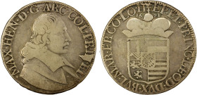 LIÈGE: Maximilian Hendrik van Beieren, 1650-1688, AR patagon, 1671, Dav-4294, die cuds, Fine, ex Almer H. Orr III Collection.

Estimate: USD 75 - 12...