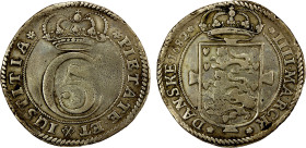 DENMARK: Christian V, 1670-1699, AR krone (4 mark) (21.87g), 1682, Dav-3637, KM-63, VF, ex Almer H. Orr III Collection.

Estimate: USD 125 - 175