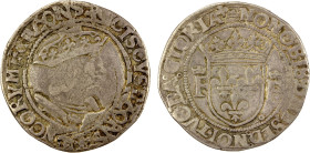 FRANCE: François I, 1515-1547, AR teston (9.17g), ND (1529-31), Duplessy-810, Lafaurie-667, crowned bust right // crowned arms flanked by crowned F, o...