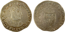 FRANCE: François I, 1515-1547, AR teston (9.22g), Lyon, ND (1540-47), Duplessy-904, Lafaurie-766, bust in radiate crown right // crowned arms within p...