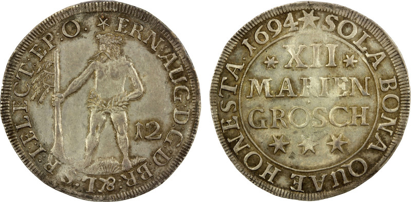 BRUNSWICK-LÜNEBURG-CALENBERG: Ernst August, 1679-1698, AR 12 mariengroschen, 169...